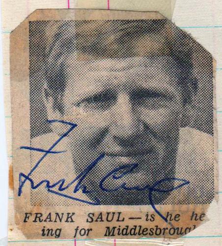 Frank-Saul-autograph-signed-Southampton-FC-football-memorabilia-Soton-Saints-signature-1960s-Spurs