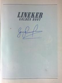 GARY-LINEKER-memorabilia-signed-Golden-Boot-book-football-memorabilia-autobiography-Spurs-Everton-Barcelona-England-autograph