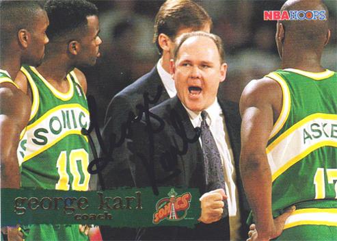 GEORGE-KARL-autograph-signed-Seattle-Supersonics-NBA-memorabilia-basketball-head-coach-Bucks-Nuggets-Cavs-Warriors-Coach-of-the-year-2013