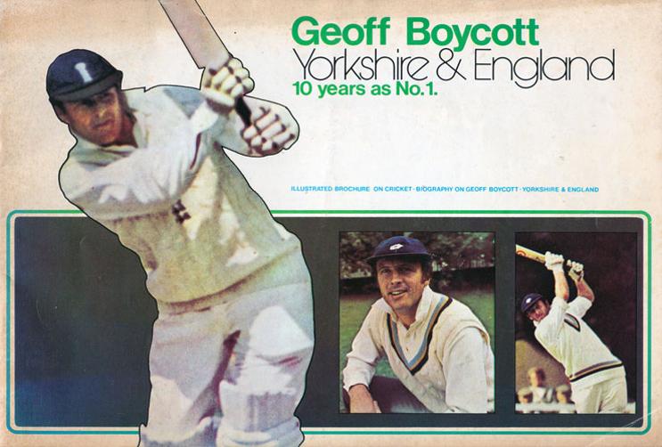 Geoff-Boycott-memorabilia Yorkshire-England-10-years-tribute-brochure-cricket-memorabilia