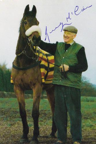 Ginger-McCain-autograph-signed-red-rum-memorabilia-horse-racing-grand-national-winner-trainer-Donald-aintree-races-steeplechase