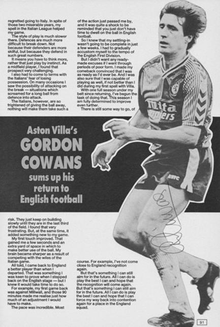 Gordon-Cowans-autograph-signed-Aston-Villa-fc-football-memorabilia-Villains-signature-England-midefielder-bari-italy-Wolves-signature