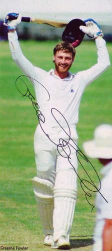 Graeme-Fowler-autograph-signed-cricket-memorabilia-Lancashire-CCC-Lancs-England-test-batsman-Cricketer-magazine-mag-foxy
