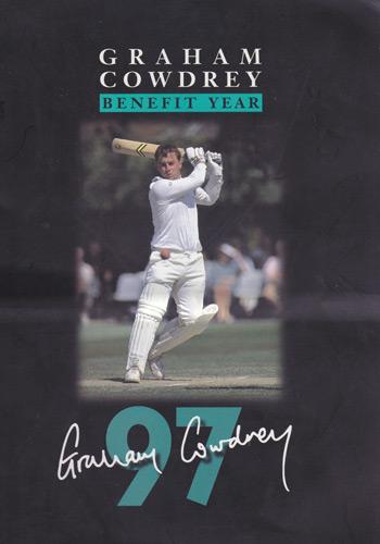 Graham-Cowdrey-autograph-signed-Kent-cricket-memorabilia-benefit-brochure-1997-spitfires-KCCC-cover