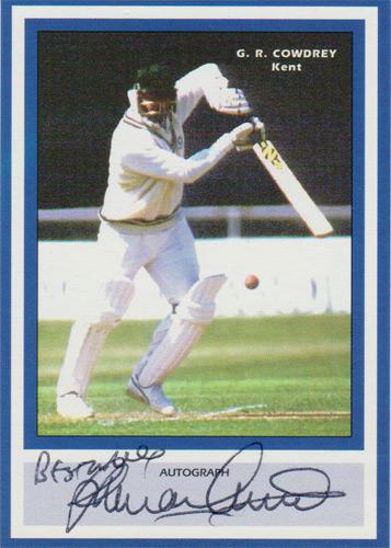 Graham-Cowdrey-autograph-signed-Kent-cricket-memorabilia-spitfires-KCCC-county-print-player-card-career-stats-biography-signature
