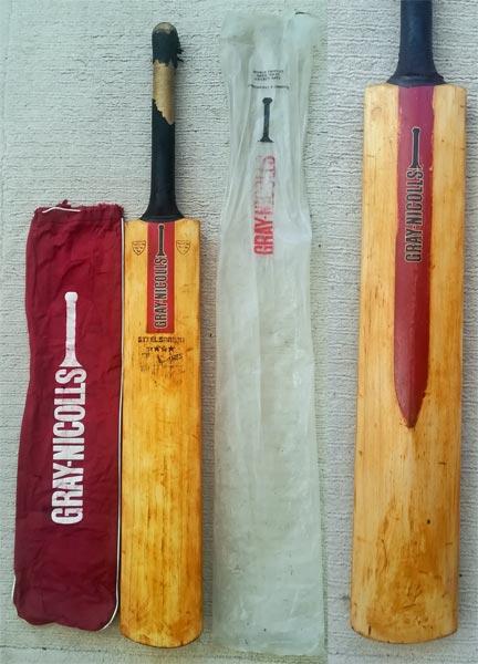 Gray-Nicolls-SteelSpring-full-size-cricket-bat-red-stripe-vintage-original-bag-willow-robertsbridge-sussex