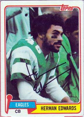 Herman-Herm-Edwards-autograph-signed-Philadelphia-Eagles-NFL-memorabilia-trading-card-corner-back-cb-head-coach-nfl-american-football