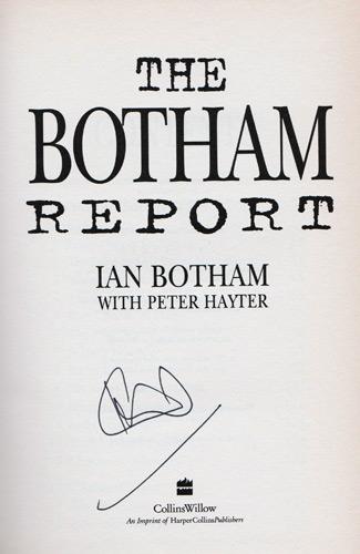 Ian-Botham-autograph-signed-England-cricket-memorabilia-autographed-book-Sir-IT-The-Botham-Report-Somerset-CCC-Durham-Ashes-Sky-Sports
