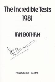Ian-Botham-autograph-signed-book-1981-ashes-cricket-incredible-tests-australia-england-autobiography-bothams-ashes-first-edition