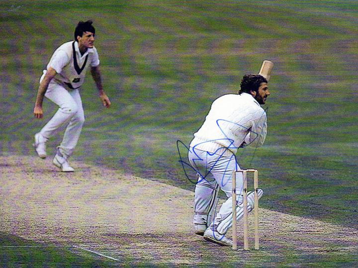 Ian Botham hand-signed Ashes cricket photo