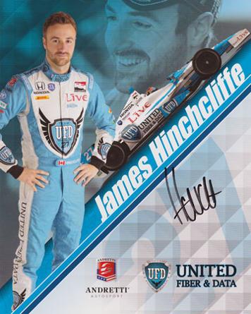 James hinchcliffe-memorabilia signed-Andretti-Autosport-Motor-sport-Indy-car-memorabilia biopic-autograph-card