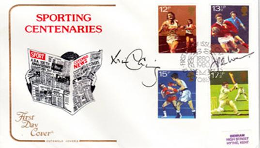 JPR WILLIAMS memorabilia & WILL CARLING memorabilia signed Sporting Centenaries First Day Cover rugby memorabilia autograph FDC