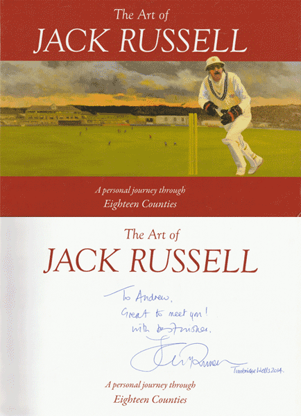 Jack-Russell-art-of-personal-journey-gloucs-ccc-cricket-painting-england-wicket-keeper-artist-signed-book