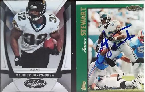 Jacksonville-Jaguars-NFL-memorabilia-jonathan-stewart-autograph-maurice-drew-jones-signed-jags-player-trading-cards-running-backs-legends-JAX-JAGS-MJD
