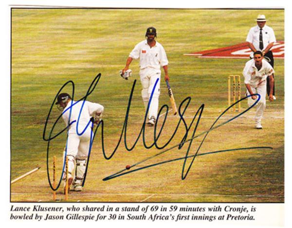 Jason-Gillespie-autograph-signed-australia-cricket-memorabilia-dizzy-south-africa-bowling-bowler-aussie-pretoria-kent-yorks-ccc