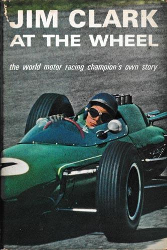 Jim-Clark-memorabilia-at-the-wheel-autobiography-book-1964-first-edition-world-motor-racing-champions-own-story-arthur-barker-f1
