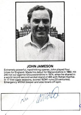 John-Jameson-autiograph-signed-England-cricket-memorabilia-warks-ccc