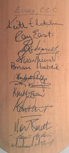 John-Shepherd-autograph-signed-Kent-cricket-memorabilia-KCCC-West-Indies-Essex-Sussex-Hampshire-Cowdrey-Underwood-Tavare-Ealham-Downton-gray-nicolls-bat