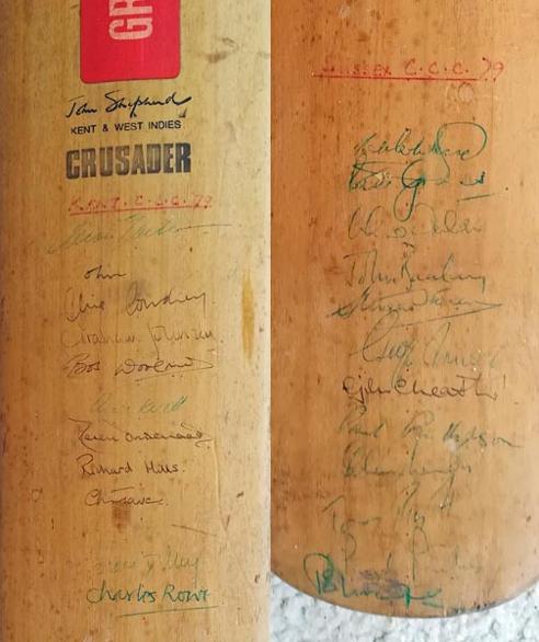 John-Shepherd-autograph-signed-kent-cricket-memorabilia-gray-nicolls-bat-kccc-sussex-ccc-1979-benefit-season-testimonial-west-indies-shep