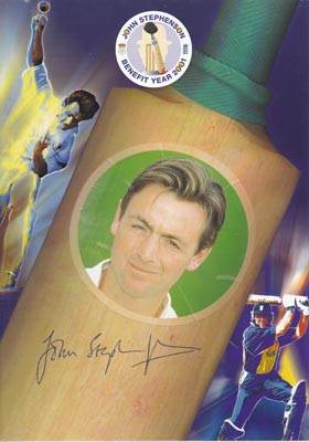 John-Stephenson-autograph-signed-2001-benefit-year-brochure-hampshire-cricket-memorabilia-hants-essex-ccc