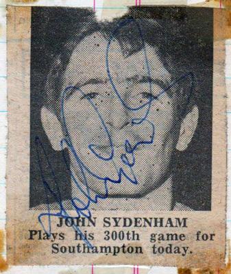 John-Sydenham-autograph-signed-Southampton-FC-football-memorabilia-Saints-Soton-signature
