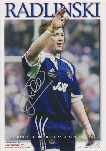 KRIS RADLINSKI Wigan Warriors signed Testimonial brochure Rugby League memorabilia