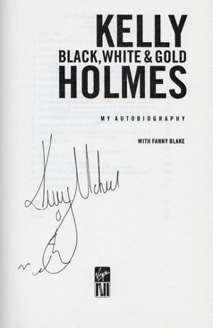 dame kelly holmes athletics memorabilia signed autobiography 