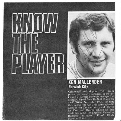 Ken-Mallender-autograph-signed-Norwich-City-FC-football