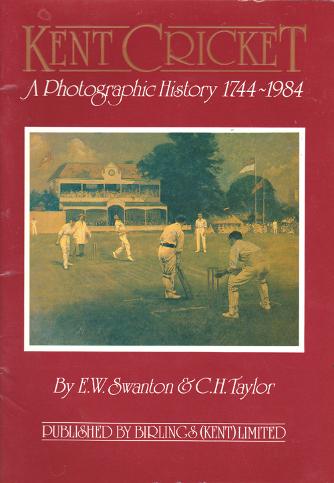Kent-Cricket-memorabilia-EW-Jim-Swanton-autograph-signed-book-photographic-history-1744-1984-CH-Chris-taylor-brochure-booklet-kccc-signature-first-edition