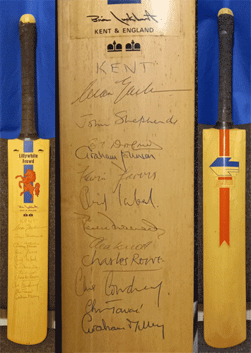 1979/80 Kent squad signed cricket bat