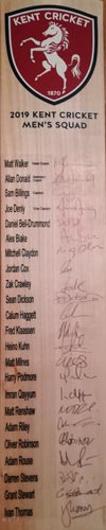 Kent-cricket-memorabilia-2019-mens-squad-bat-sam-billings-autrograph-darren-stevens-signed-denly-crawley-claydon-walker-donald-kuhn-kccc-spitfires