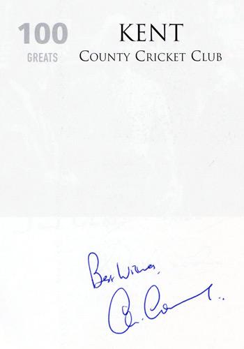 Kent-cricket-memorabilia-KCCC-history-100-Greats-one-hundred-greats-kent-county-cricket-club-signed-lord-colin-cowdrey-autograph-signature-robertson-milton-carlaw-tempus-