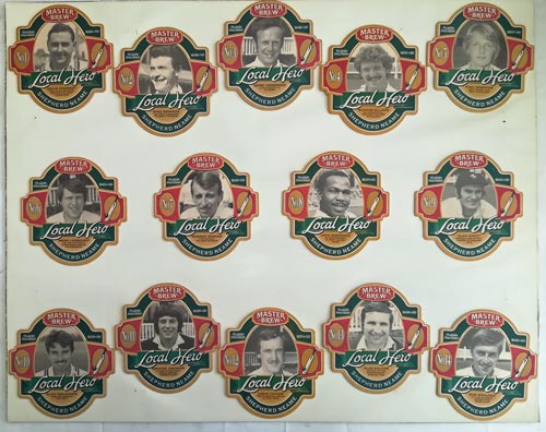 Kent-cricket-memorabilia-shepherd-neame-beer-mats-cowdrey-knott-underwood-igglesden-denness-luckhurst-tavare-woolmer-kccc-collection-1980s