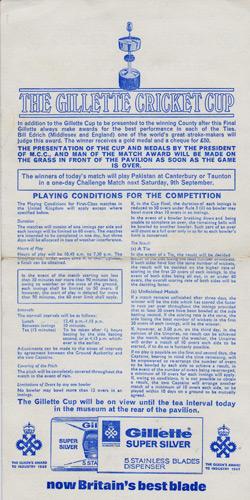 Kent-cricket-memorabilia-signed-1967-Gillette-Cup-Final-scorecard-Lords-KCCC-John-Shepherd-Alan Knott-Brown-Norman-Graham-champions-winners