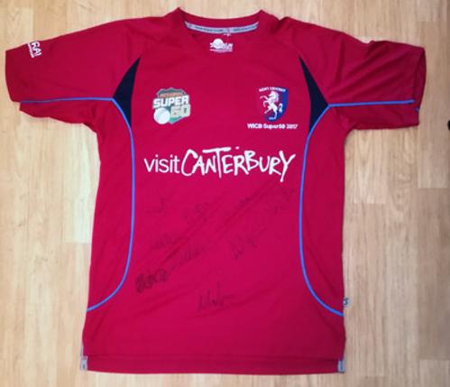 Kent-cricket-memorabilia-signed-shirt-one-day-2017-WCIB-regional-super-50-overs-competition-west-indies-visit-canterbury-antiqua-autographs-spitfires-kccc