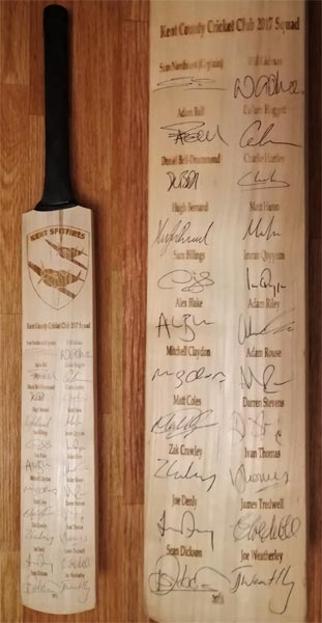 Kent cricket memorabilia spitfires logo 2017 squad signed full size cricket bat sam billings autograph darren stevens sam northeast joe denly zak crawley dbd alex blake kccc
