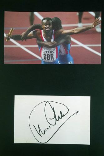 Kriss-Akabusi-signed-athletics-memorabilia-Olympic-Games-champion-gold-medal-autograph-400m-relay