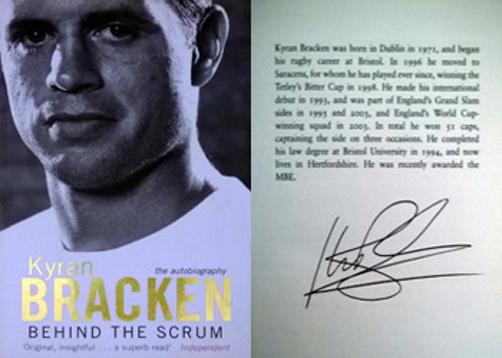 KYRAN BRACKEN memorabilia signed autobiography