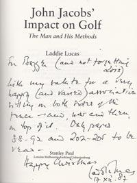 Laddie-Lucas-autograph-percy-signed-golf-book-john-jacobs-impact-man-methods-1987-first-edition-signature