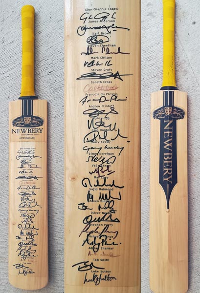 Andrew Freddie Flintoff Signed Mini Cricket Bat England Autograph Memorabilia 