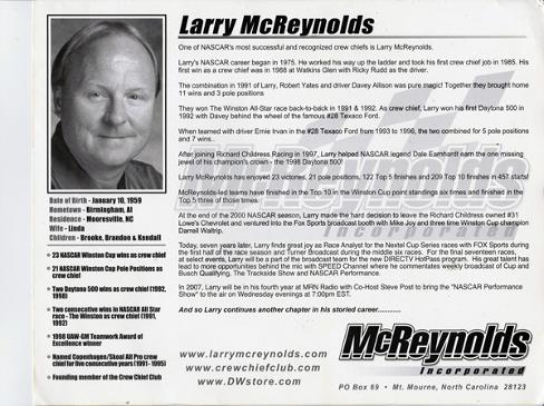 Larry-McReynolds-memorabilia-Crew-Chief-autograph-signed-NASCAR-memorabilia-Fox-Sports-Daytona-500-memorabilia-motorsports-memorabilia-Winston-Cup-biography-career