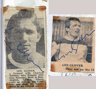 Len-Glover-autograph-signed-Charlton-Athletic-FC-football-memorabilia-signature-photo-lenny-Addicks-CAFC-Leicester-City