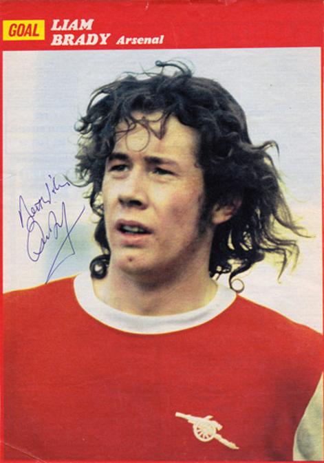 Liam Brady Arsenal fc football memorabilia signed autograph Gunners Ireland Chippy