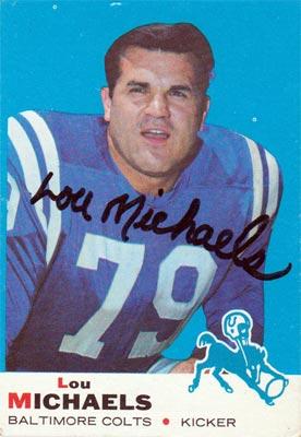 Lou-Michaels-autograph-signed-baltimore-colts-nfl-memorabilia-kicker-1969-topps-trading-card