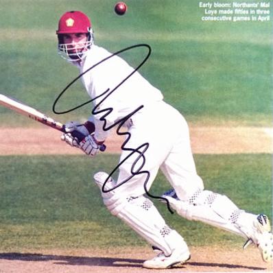 MAL-LOYE-memorabilia-signed-Northants-cricket-memorabilia-magazine-pic-autograph-350