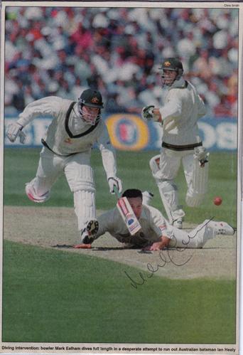 MARK-EALHAM-autograph-signed-Kent-cricket-memorabilia-England-Test-Ashes-KCCC-spitfires