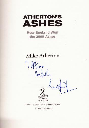 MICHAEL ATHERTON memorabilia Mike Atherton autograph signed 2009 Ashes England cricket memorabilia book Athers Australia