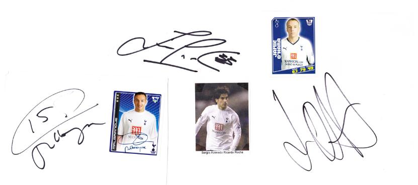 Malbranque-Rocha-OHara-autograph-Spurs-FC-football-memorabilia