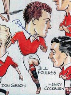 Manchester-United-Busby-Babes-signed-caricature-1950s-Matt-Busby-Jack-Crompton-Man-Utd-Munich-Bill-Foulkes