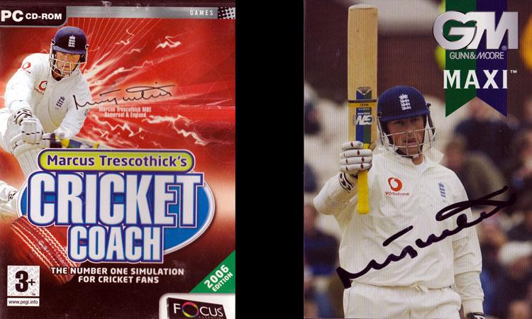Marcus-Trescothick-Somerset CCC England signed-Test Match photo-card-cricket memorabilia